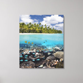 Tropical Lagoon in South Ari Afee in the Canvastryck