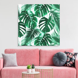 Tropical Large Handflatan Lövs Canvastryck