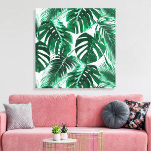 Tropical Large Handflatan Lövs Canvastryck