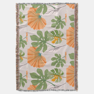 Tropical Leaf Composition in Orange and Green Filt
