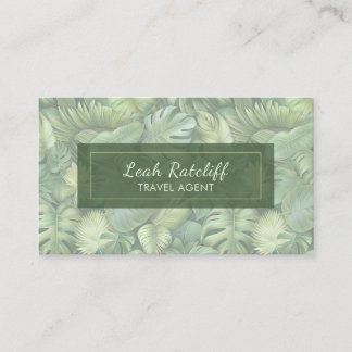 Tropical Leaves Business Card Visitkort