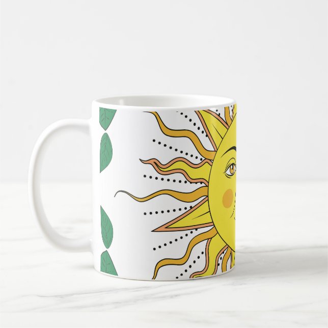 Tropical Lemon Fruits, Sol Ansikte. Kaffemugg (Vänster)