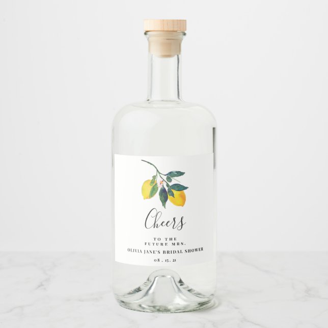 Tropical Lemon Möhippa Spritflaskor Etikett (Framsida)
