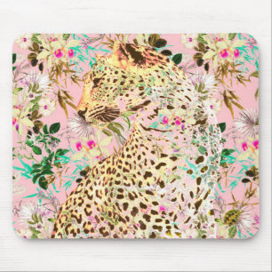 Tropical leopard print blommigt Hawaiian Musmatta