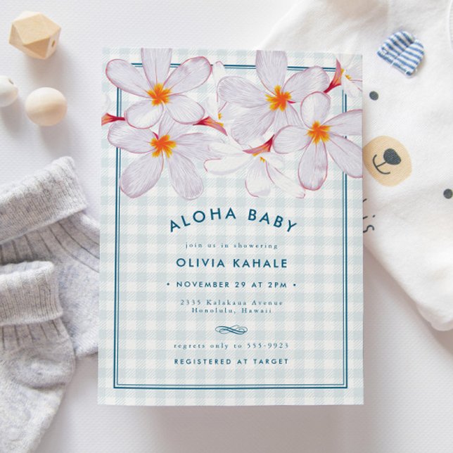 Tropical Light Blue Blommigt Aloha Pojke Shower (Skapare uppladdad)