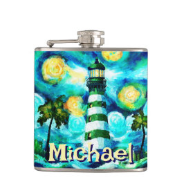 Tropical Lighthouse Coastal Nautical Personlig Fickplunta
