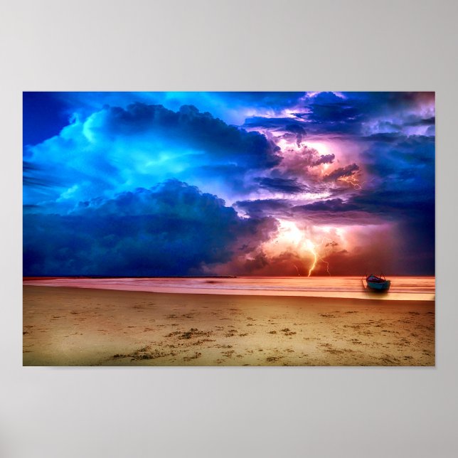Tropical Lightning Storm Poster (Framsidan)