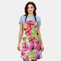 Tropical Lime Blommigt Apron