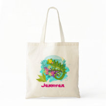 Tropical Lizard with Flowers Personlig