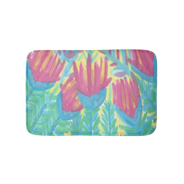 Tropical Lotus Garden Bath Mat Badrumsmatta (Framsidan)