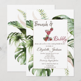 Tropical Löv Cocktail Brunch & Bubly Inbjudningar