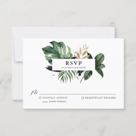 Tropical Löv Faux Gold Foil Bröllop OSA