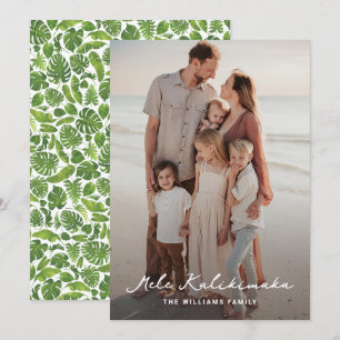 Tropical Löv Foliage Photo Mele Kalikimaka Julkort
