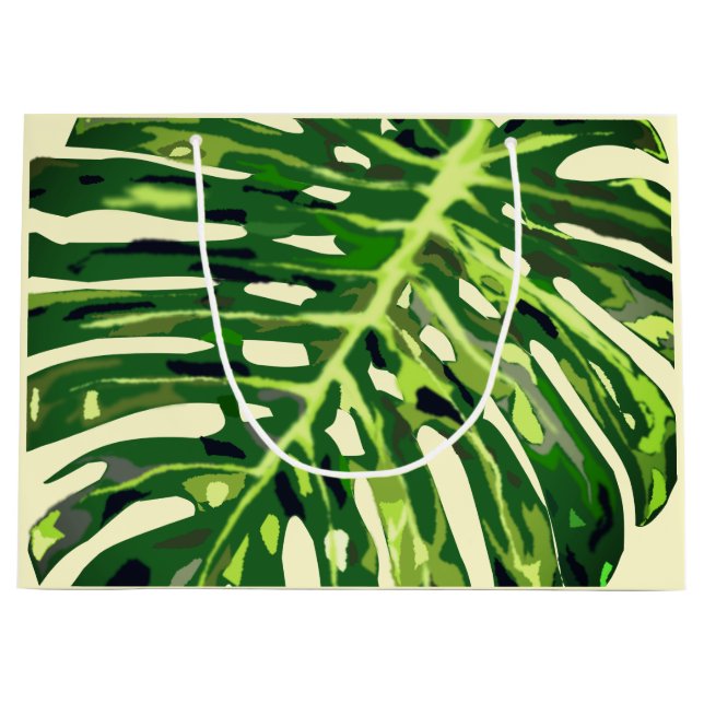 Tropical Löv Gift Bag - Anpassningsbar Färg - Text (Framsidan)