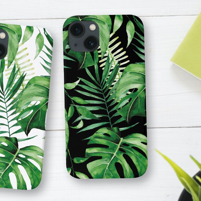 Tropical Löv Grönt Black iPhone/iPad-fall (Skapare uppladdad)