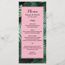 Tropical Löv Modern Luau Bröllop Menu