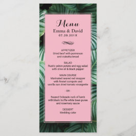 Tropical Löv Modern Luau Bröllop Menu Meny