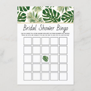 Tropical löv möhippa bingo-spelkort tilläggskort