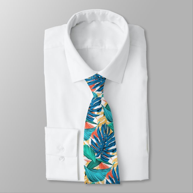 Tropical Löv Neck Tie Slips (Bunden)