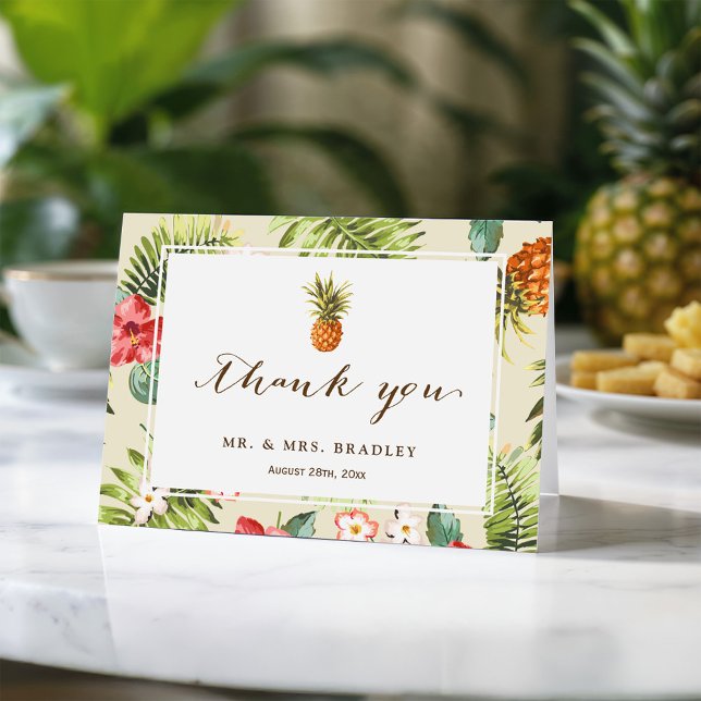 Tropical Löv Pineapple Hawaiian Luau Tack (Skapare uppladdad)