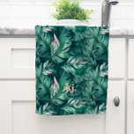 Tropical Löv Rosa & Grönt Monogram Tea Towel Kökshandduk<br><div class="desc">Ett trendig gör det grönt monogramutformat med stort typografiskt initialer i ett klassiskt teckensnitt med ditt namn nedan på bakgrunden för rosa och grönt löv. Lägg till anpassningsbarnas ordalydelse till den här designen genom att använda rutorna "Redigera den här designmallen" på objektets höger eller klicka på den blå "Anpassa den"...</div>