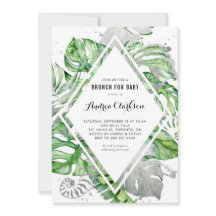 Tropical Löv Silver Foil Summer Baby Shower