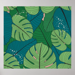 Tropical Löv Tapestry: Vintage Verdure Poster