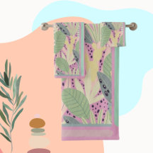 Tropical Löv Teal, Grönt, Rosa, Beachy Färg