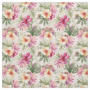 Tropical Lövs and Flowers Fabric Tyg