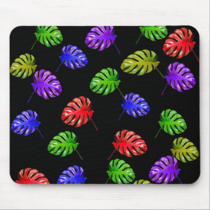 Tropical Lövs Black Background Mousepad Musmatta