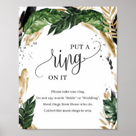 Tropical lövs hawai satte ett ring på sitt signeri poster