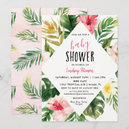 Tropical Lövs Luau Baby Shower-inbjudningskort Inbjudningar