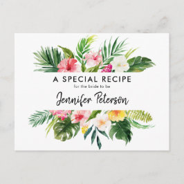 Tropical Lövs Luau Möhippa Recipe Card Vykort