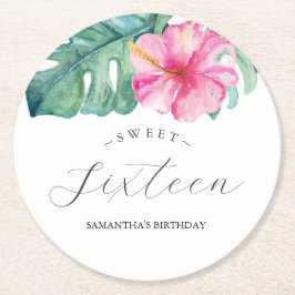 Tropical Luau Anpassningsbar Underläggs Underlägg Papper Rund