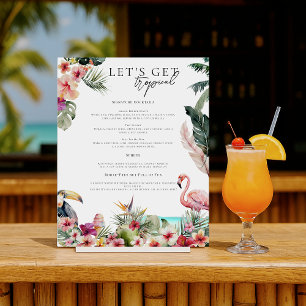 Tropical Luau Bassäng Party Drink Pub Sign Poster