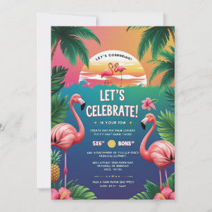 Tropical Luau Birthday Bash-inbjudan Inbjudningar