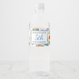 Tropical Luau Birthday Vattenflaska Labels Vattenflaskor Etikett