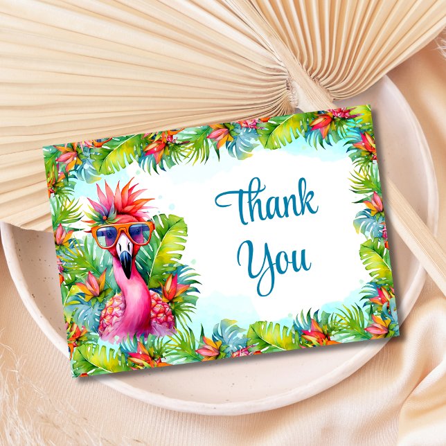 Tropical Luau Flamingo Birthday Tack (Skapare uppladdad)