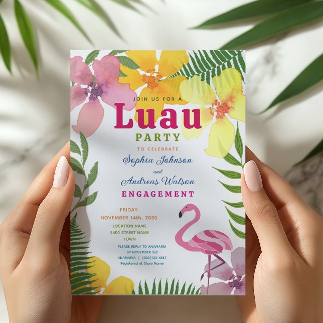Tropical Luau Förlovningsfest Inbjudningar (Skapare uppladdad)