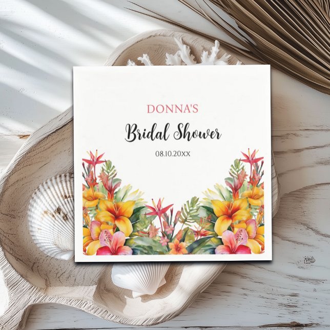 Tropical Luau Hawaiian Möhippa Pappersservett (Skapare uppladdad)