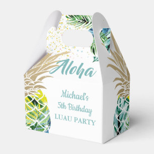 Tropical Luau Party Pineapple Beach Birthday Presentaskar