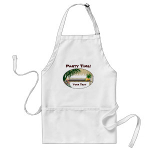 Tropical Luau Party Tiki Hut Pub Apron Förkläde