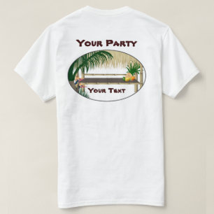 Tropical Luau Party Tiki Hut Pub Manar T-shirt