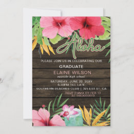 Tropical LUAU Studenten Inbjudningar