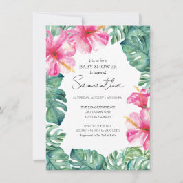 Tropical Luau Theme Baby Shower Inbjudningar
