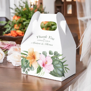 Tropical Luau Watercolor Bröllop och Party Presentaskar