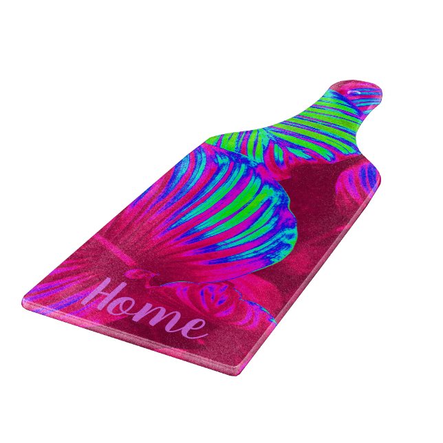 Tropical Lush Magenta Löv Anpassningsbar Clearboar (Hörn)
