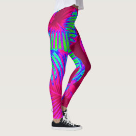 Tropical Lush Magenta Löv Leggings
