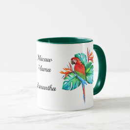 Tropical Macaw Exotic Parrot Personlig Mugg