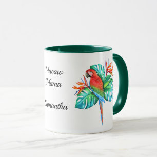 Tropical Macaw Exotic Parrot Personlig Mugg